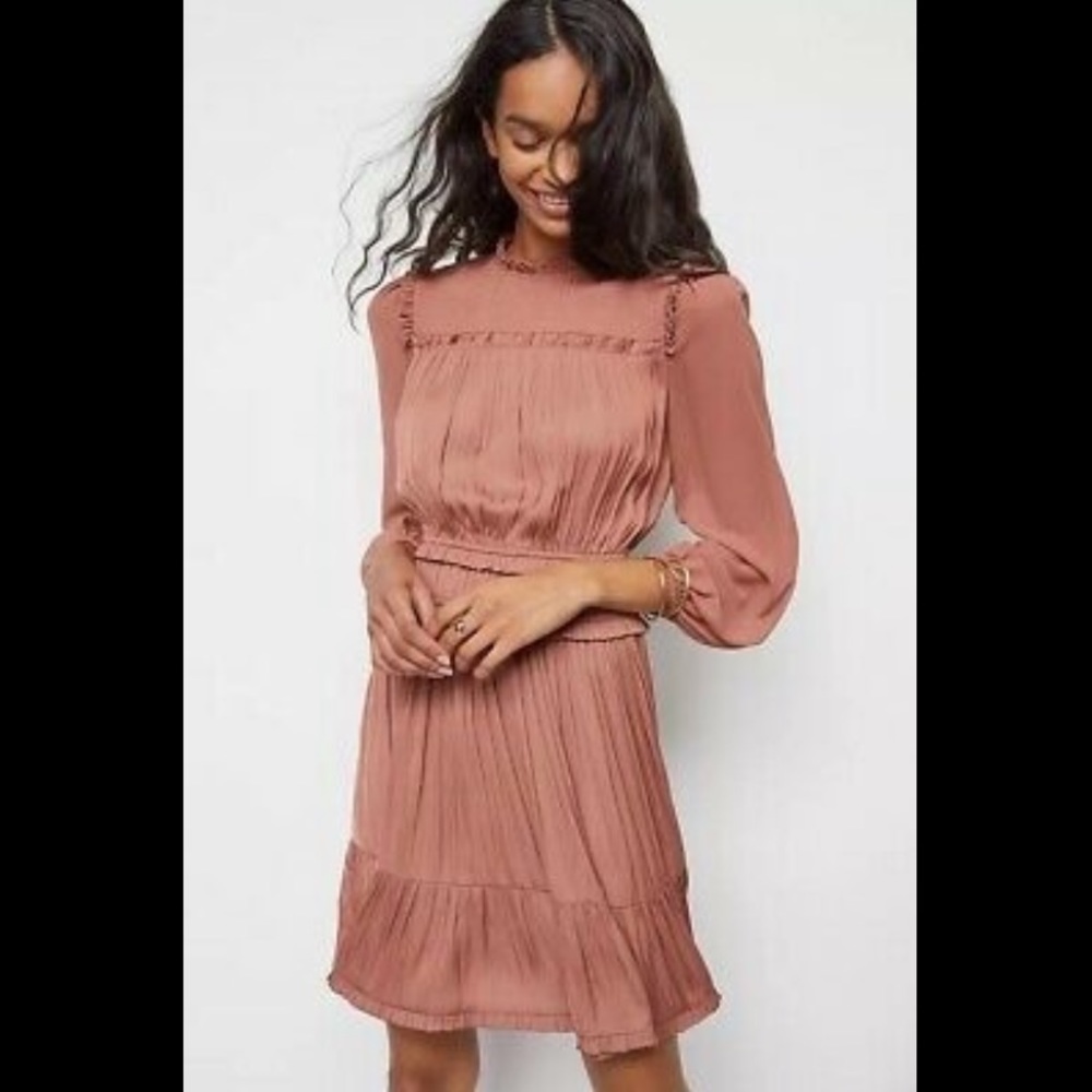 Anthropologie Current Air charity pleated dress